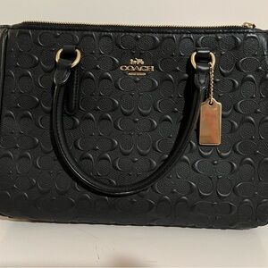 Coach Black Embossed Satchel
